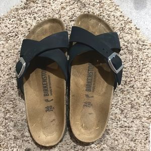 Birkenstock crossed strap sandal